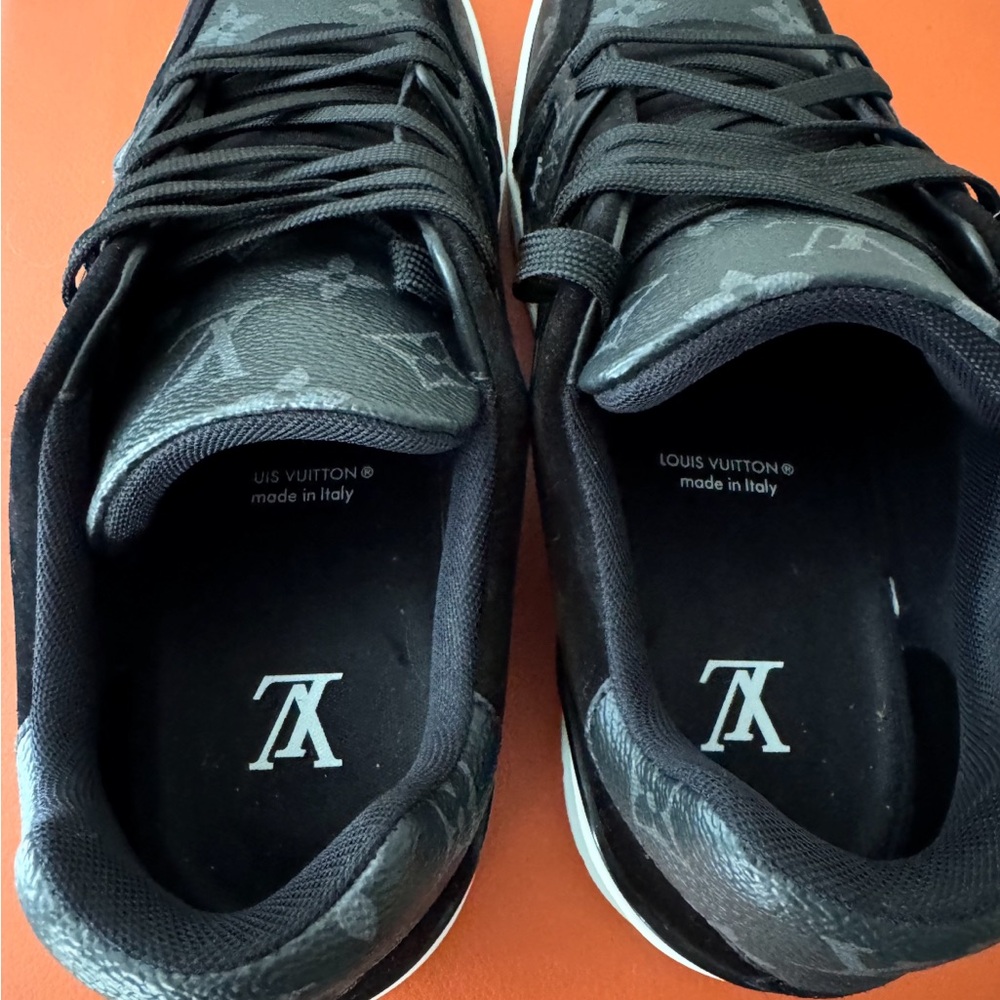 Louis Vuitton Men's Monogram Black and Gray Sneakers - Picture 2 of 5
